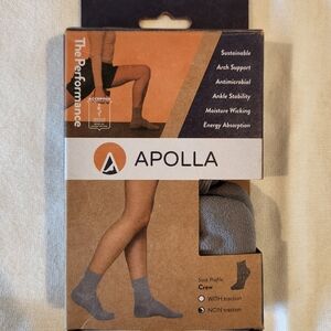 Apolla The Performance Compression Crew Socks Women Size Small NWT No Traction